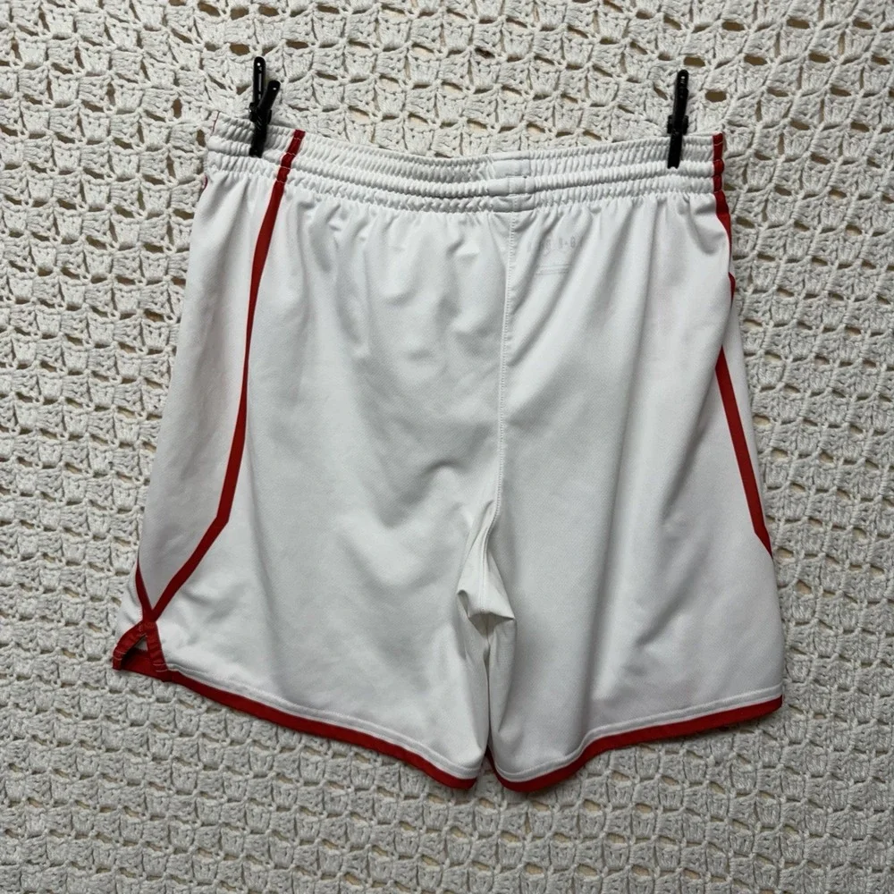 Air Jordan Shorts Mens Sz L White Jumpman Logo Drawstring Stretch